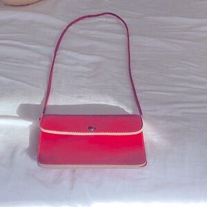 Small red leather purse